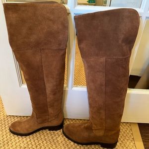 JCrew over the knee boots in Rich Walnut. Never been worn. Amazing condition.